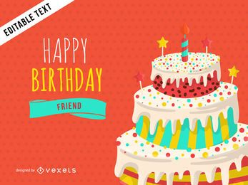 Happy Birthday greeting card design Happy Birthday greeting card design