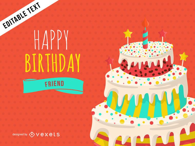 Diseño de tarjeta de felicitación feliz cumpleaños Diseño de tarjeta de felicitación feliz cumpleaños