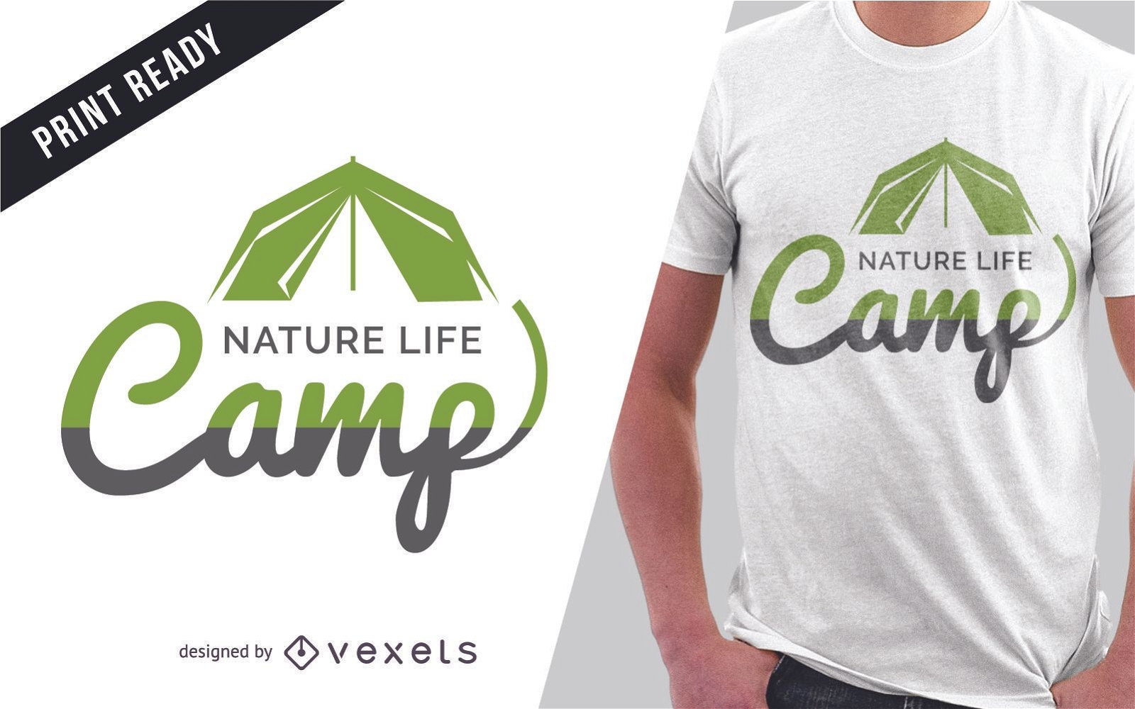 Design de camiseta de acampamento