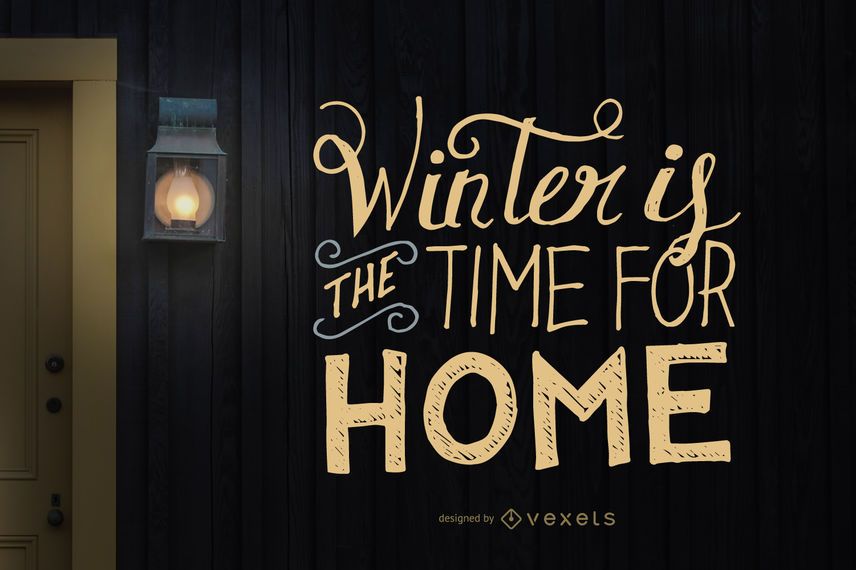 Handwritten winter lettering design Handwritten winter lettering design