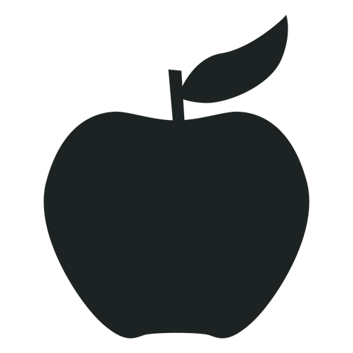 Apple silhouette icon PNG Design