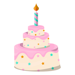 Geburtstagstorte Illustration Dessert PNG-Design
