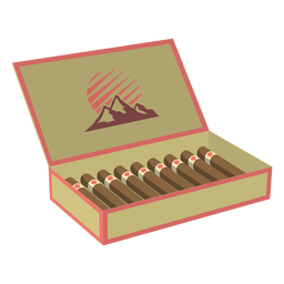 Ilustración de caja de puros Diseño PNG