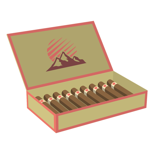 Box of cigars illustration PNG Design