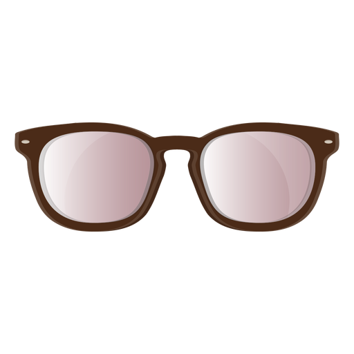 Gafas de sol wayfarer con montura marrón Diseño PNG