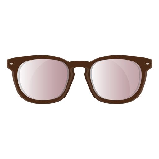 Gafas de sol wayfarer con montura marr?n Diseño PNG