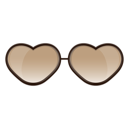 Gafas de sol corazón marrón