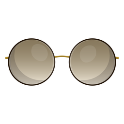 Óculos de sol redondos castanhos Transparent PNG