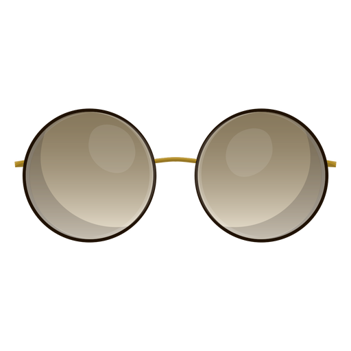 Braune runde Sonnenbrille PNG-Design