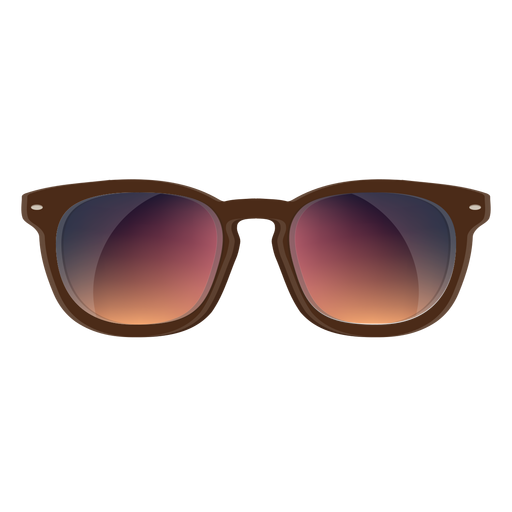 Gafas de sol wayfarer marrones Diseño PNG