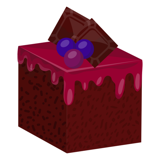 Cake slice with blueberries PNG Design