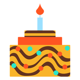 tarta de cumpleaños en llamas clipart