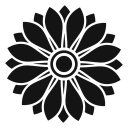 Flache graue Sonnenblumenkopfillustration PNG-Design