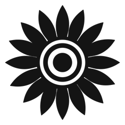Flat grey sunflower head vector PNG Design