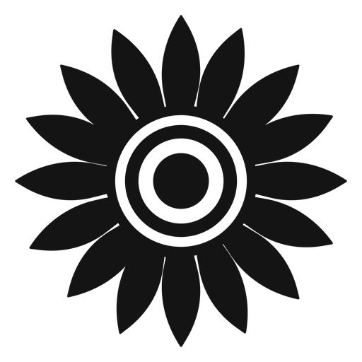 Vector de cabeza de girasol gris plano - Descargar PNG/SVG transparente