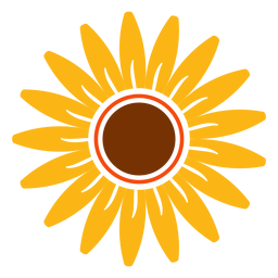 Flat Sunflower Head Illustration Transparent Png Svg Vector File