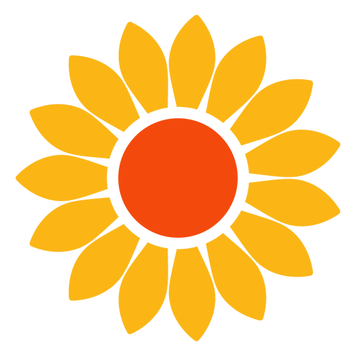 Vector de cabeza de girasol plana - Descargar PNG/SVG transparente