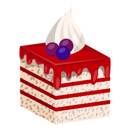 Waldfruchtkuchen Scheibe PNG-Design