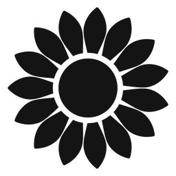 Gráfico de cabeza de girasol gris Diseño PNG
