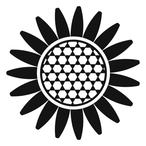 Graue Sonnenblumenkopfillustration PNG-Design