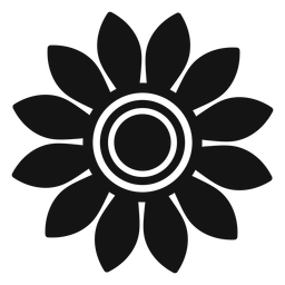 Grey Sunflower Head Logo PNG & SVG Design For T-Shirts