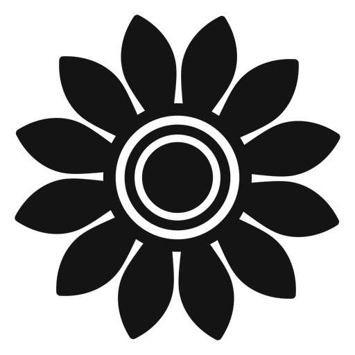 Graues Sonnenblumenkopf-Logo PNG-Design