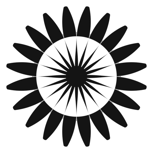 Grauer Sonnenblumenkopfvektor PNG-Design