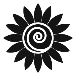 Gráfico vectorial de cabeza de girasol gris Diseño PNG