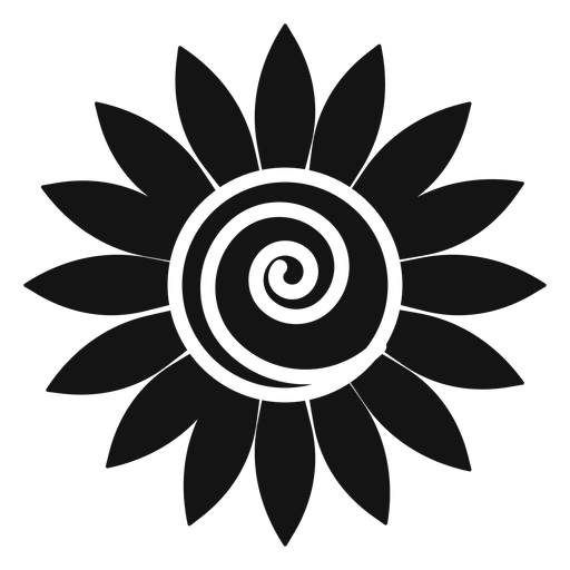 Graue Sonnenblumenkopf-Vektorgrafik PNG-Design