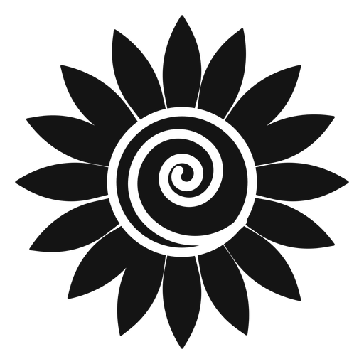 Grey sunflower head vector graphic PNG Design