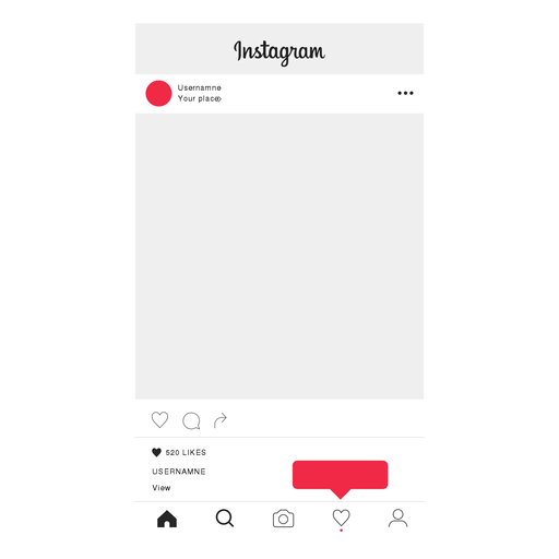 Instagram siga a tela do perfil Desenho PNG