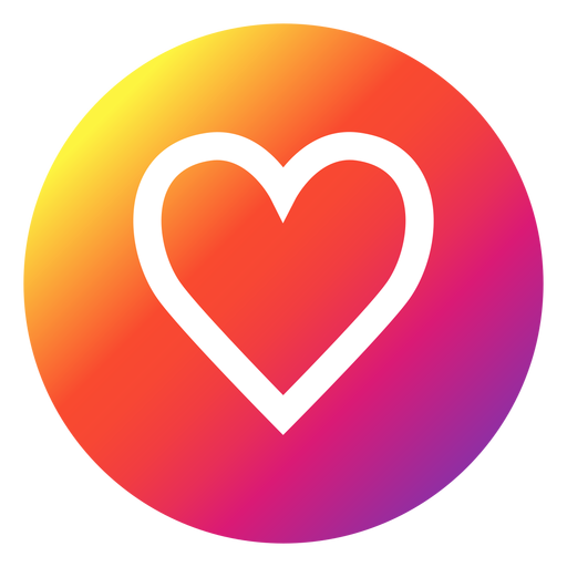 Instagram-Herz-Schaltfläche PNG-Design