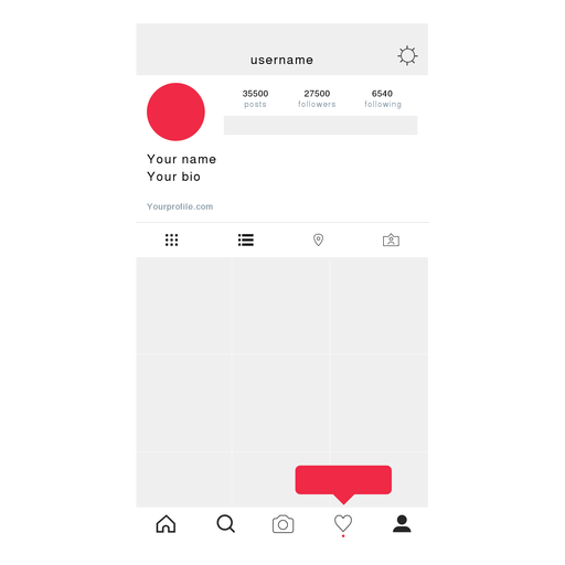 Instagram mein Profilbildschirm