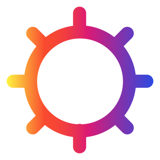 Symbol f?r die Einstellungen des Regenbogen-Zahnrads PNG-Design