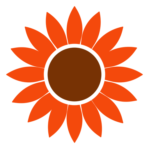 Logotipo de cabeza de girasol aislado Diseño PNG