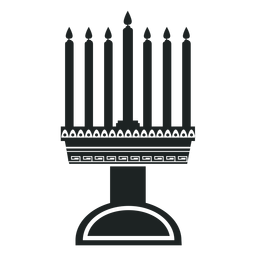 Kwanzaa candlestick grey icon