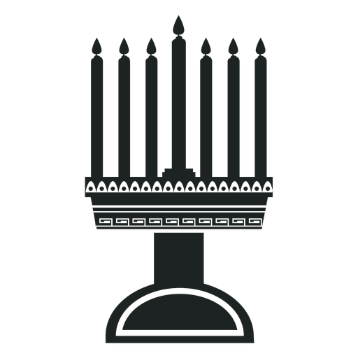 Candelabro Kwanzaa icono gris