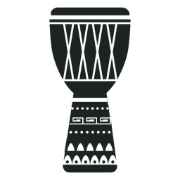 Kwanzaa djembe icono gris Diseño PNG