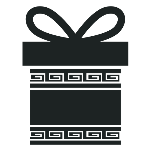 Kwanzaa gift box grey icon PNG Design