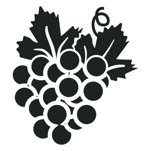 Icono de racimo de uva Kwanzaa gris