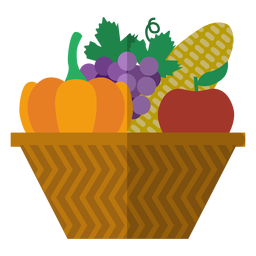 Kwanzaa harvest basket icon PNG Design
