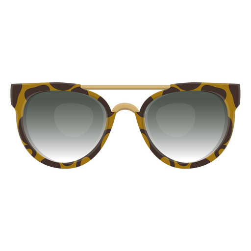 Leopard Clubmaster Sonnenbrille PNG-Design