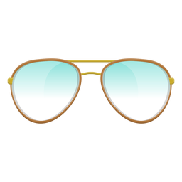 Óculos de sol de aviador azul claro Desenho PNG