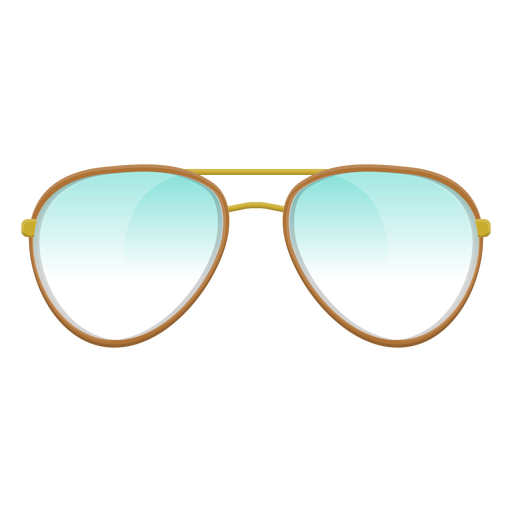 Gafas de sol aviador celestes Diseño PNG