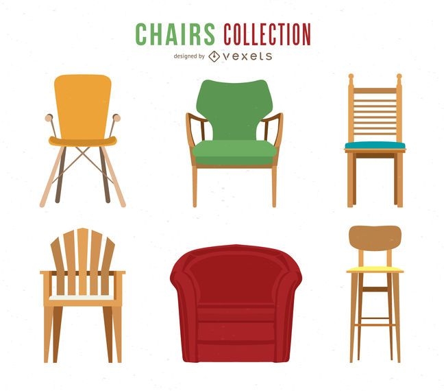 Set Of Chair And Sofa Illustrations - Vector Download