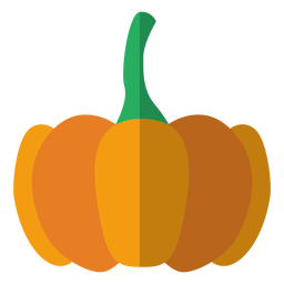 Icono de calabaza plano Diseño PNG