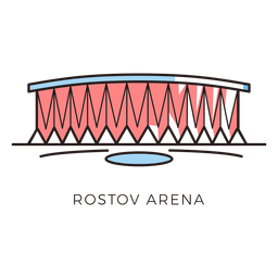 Logotipo del estadio de fútbol de la arena de Rostov Diseño PNG