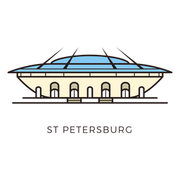 Logotipo del estadio de fútbol de san petersburgo Diseño PNG