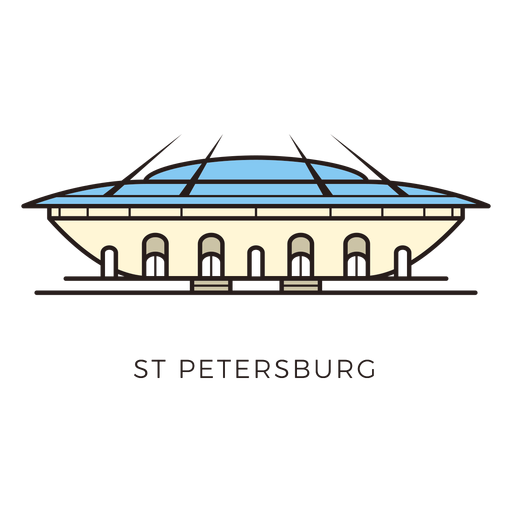 Logotipo del estadio de f?tbol de san petersburgo Diseño PNG