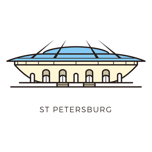 Logotipo del estadio de fútbol de san petersburgo Diseño PNG